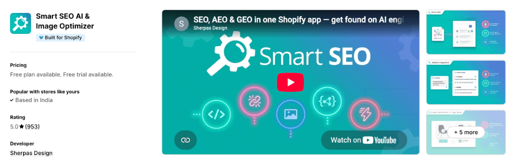 Smart SEO AI and Image Optimizer on Shopify App Store